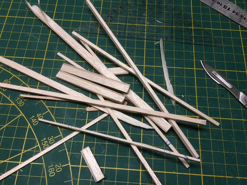 130 scrap wood after correcting tail plane parts.jpg