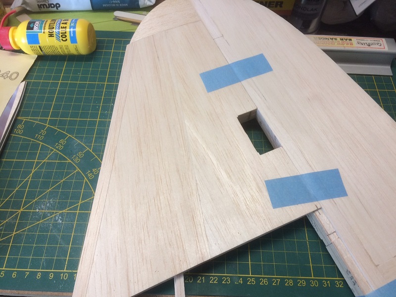 157 finished rudder now sanding flush with vert stab.jpg