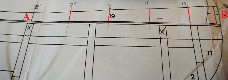 3) 1e lijn aftekenen.JPG