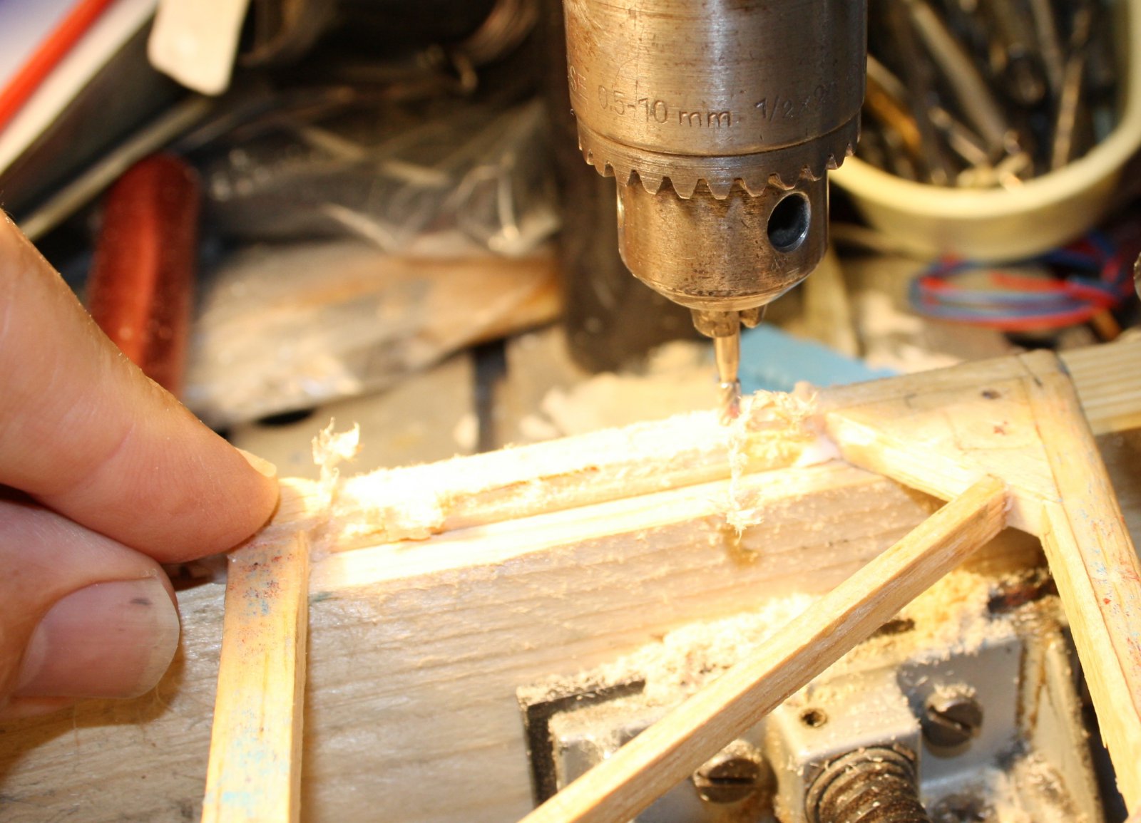 Machining the glued sections out.JPG