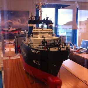 Model op hoofdkantoor SVITZER OCEAN TOWAGE.