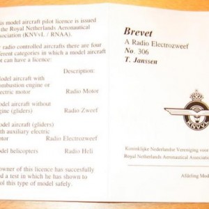 Electro zweef brevet