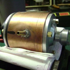 motor 180 Watt met waterkoeling
Motor is klaar en staat proef te draaien
