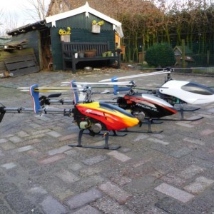 Van links naar rechts:
Century Radikal G20, Century Radikal G30, Vario Benzinetrainer.