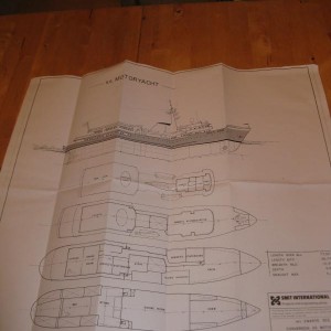 Tekening "Zwarte Zee IV als jacht"