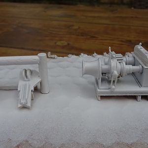 ankerwinch en ketting geleider in de primer