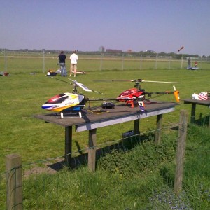 op het veld