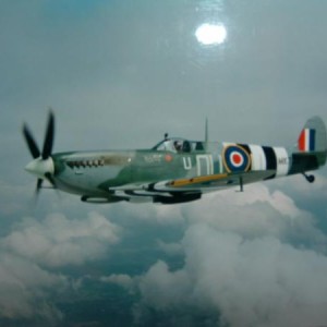 Zo moet ie worden:
Bekendste nog enige vliegende 1:1 Spitfire MK-IX "Baby Bea V" hier in volle glorie en ter gelegenheid van 50 jarig bevrijding etc. rond 1995/96 in D-Day uitvoering.