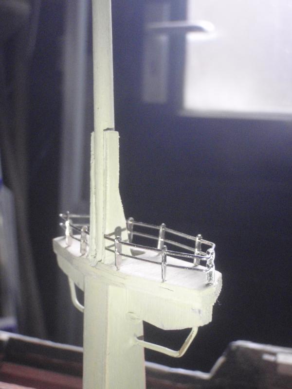 Achtermast van hekwerkje voorzien