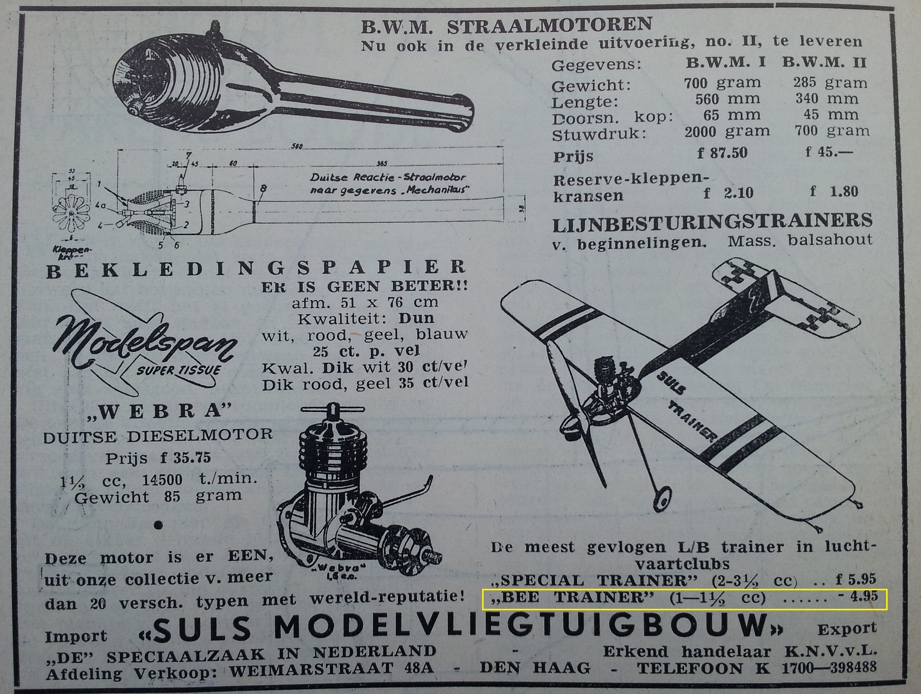 Advertentie Suls 1953