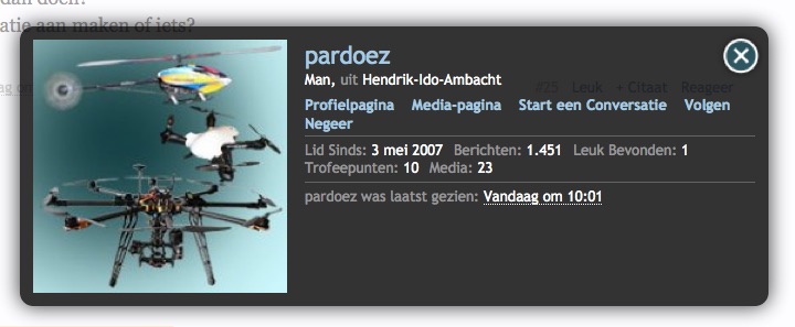 ... als voorbeeld van hoe een conversatie te starten