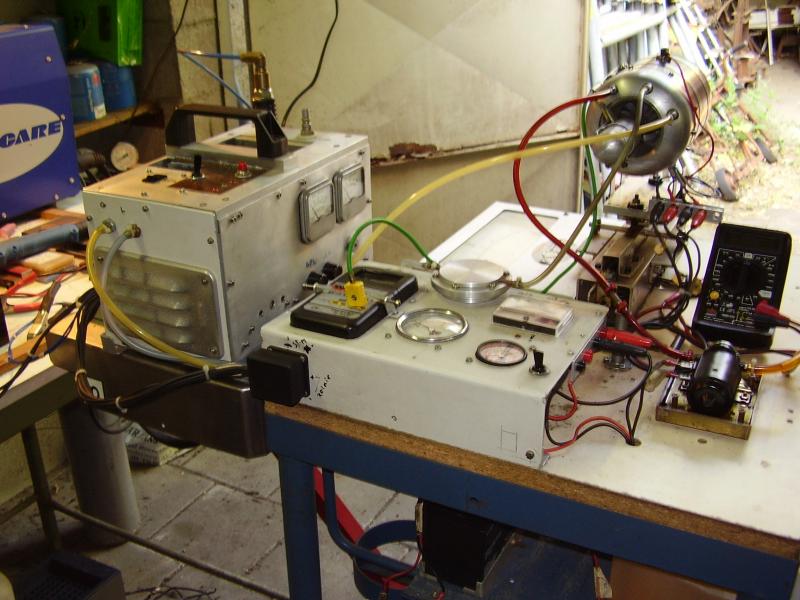 de proefstand met start-unit
