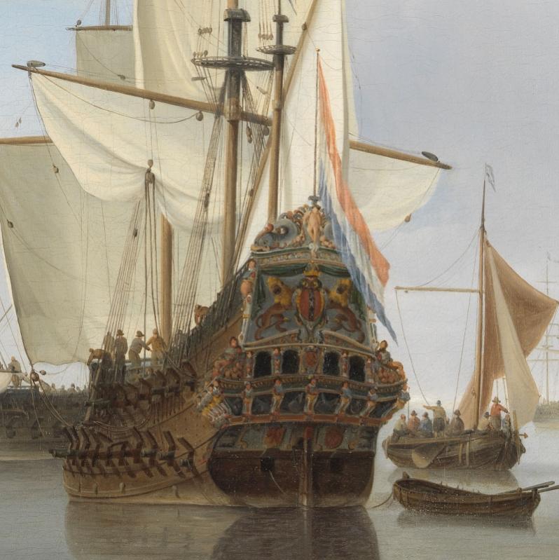 Hollandse schepen op een kalme zee   groot   kopie (2) (799x800)
