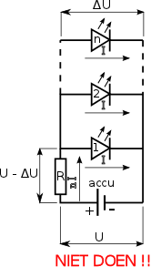 led parallelschakeling fout