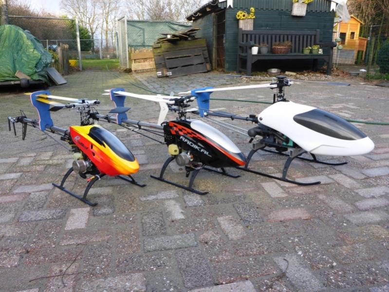 Van links naar rechts:
Century Radikal G20, Century Radikal G30, Vario Benzinetrainer.