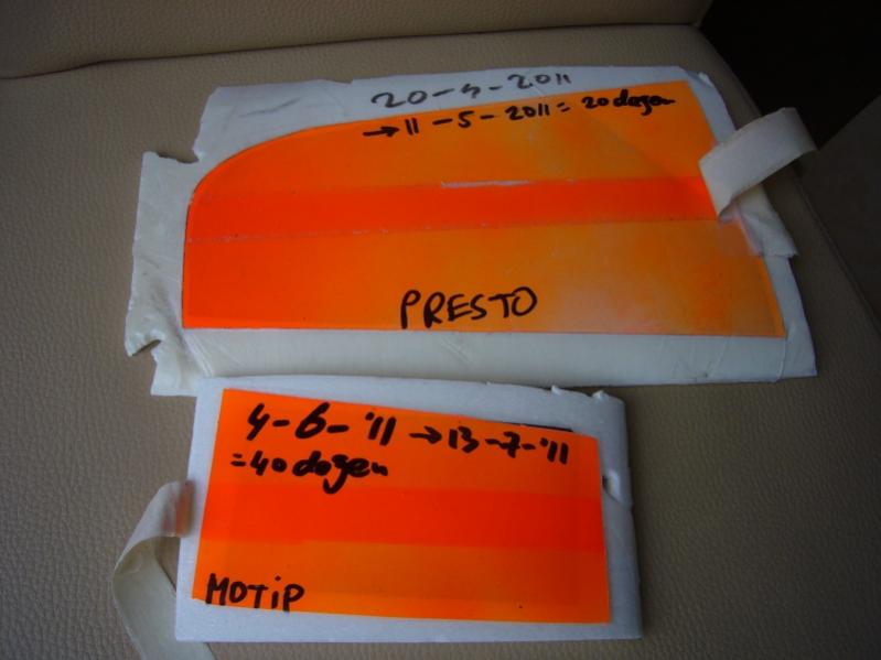 wing 28b effect sun on 2 types of paint