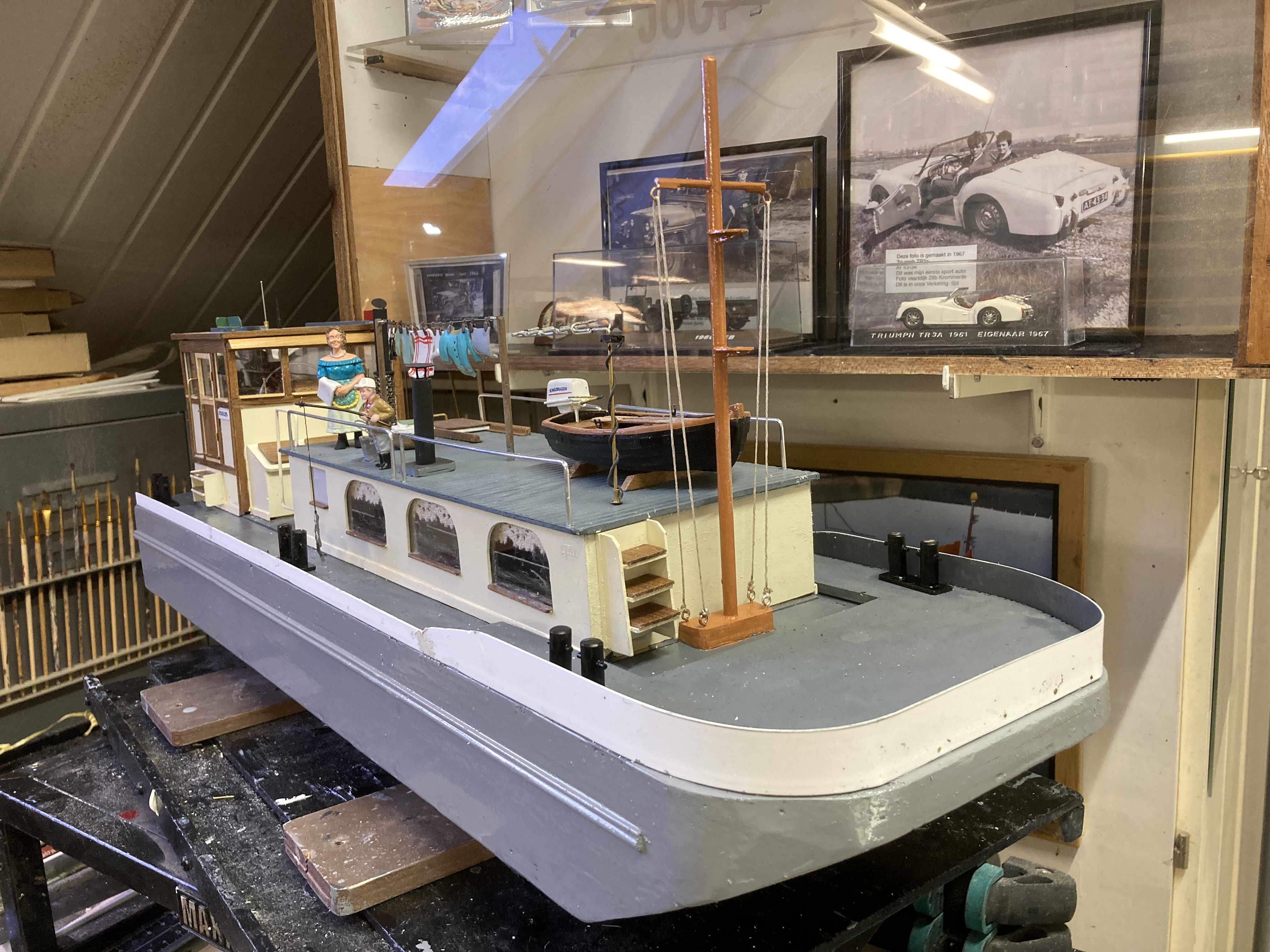 Woonboot in aanbouw